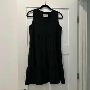 Black crepe sleeveless Kenzo Dress by Pomander Place for TUCKERNUCK